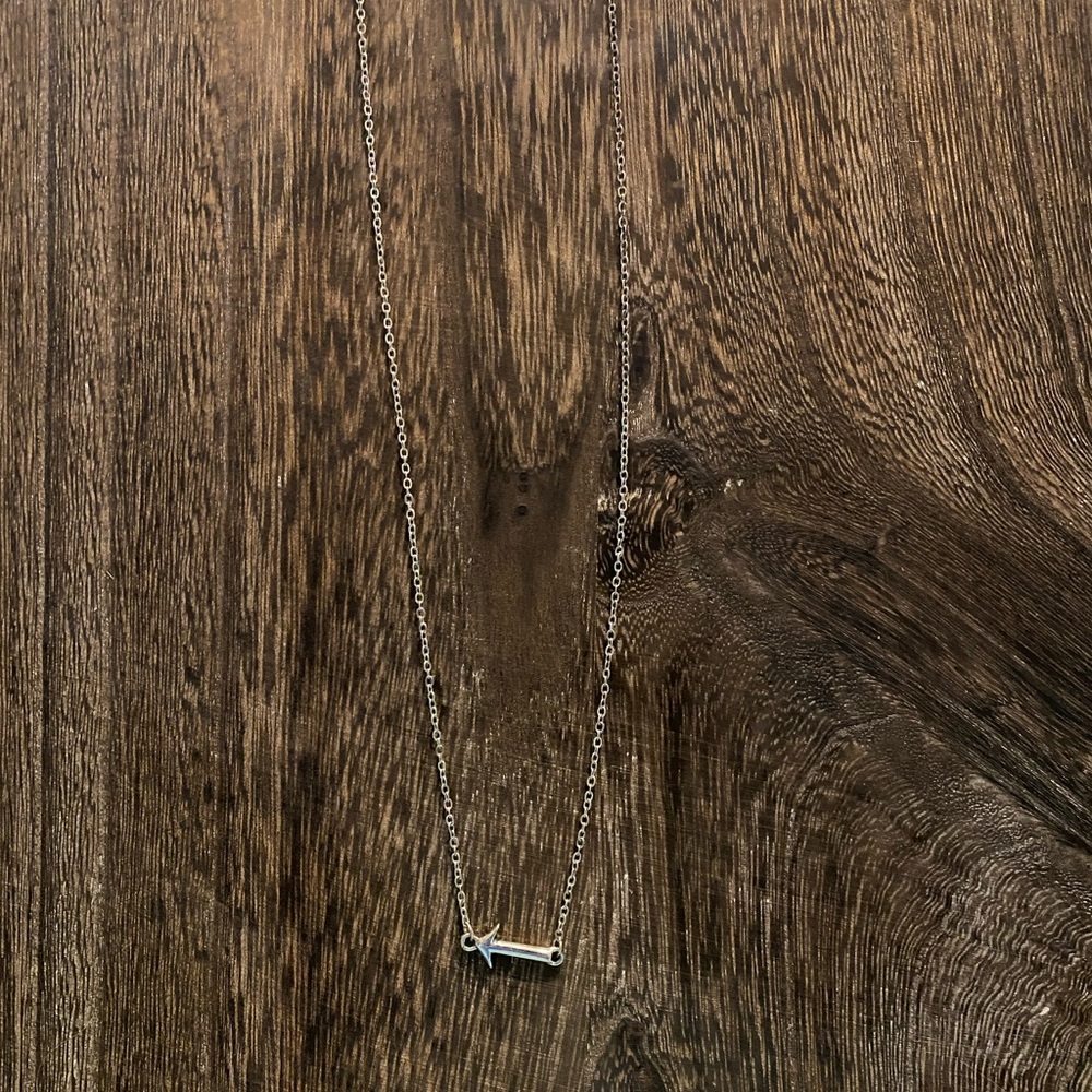 Silver Bar Pendant Necklace